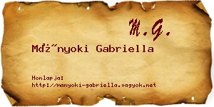 Mányoki Gabriella névjegykártya