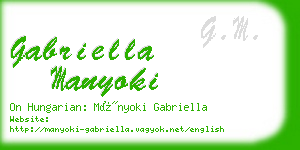 gabriella manyoki business card